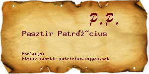 Pasztir Patrícius névjegykártya